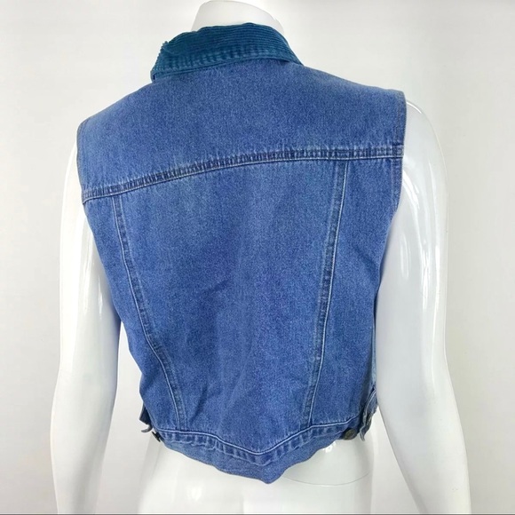 Vintage Northwest Blue Crop Denim Vest - Picture 5 of 6